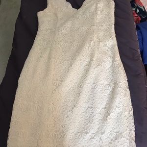 Above the knee white dress